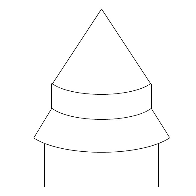 Schematische Darstellung eines Pultdaches