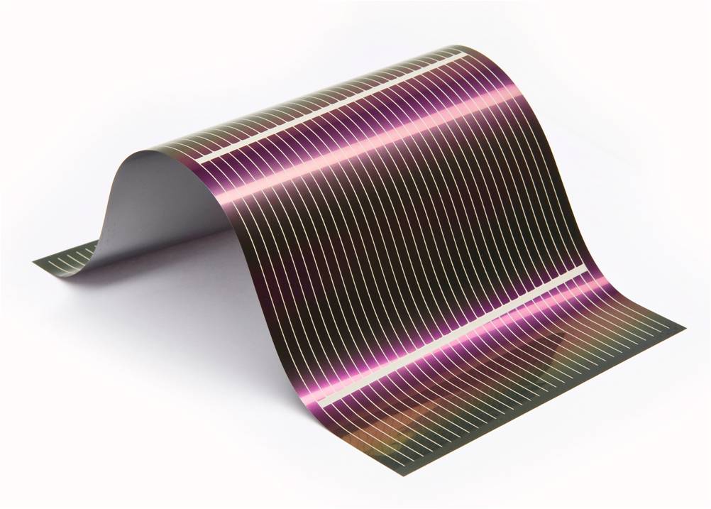 Kupfer-Indium-Gallium-diSelenid (CIGS)-Solarmodul mit flexiblem Trägermaterial. (Foto: Global Solar Energy)
