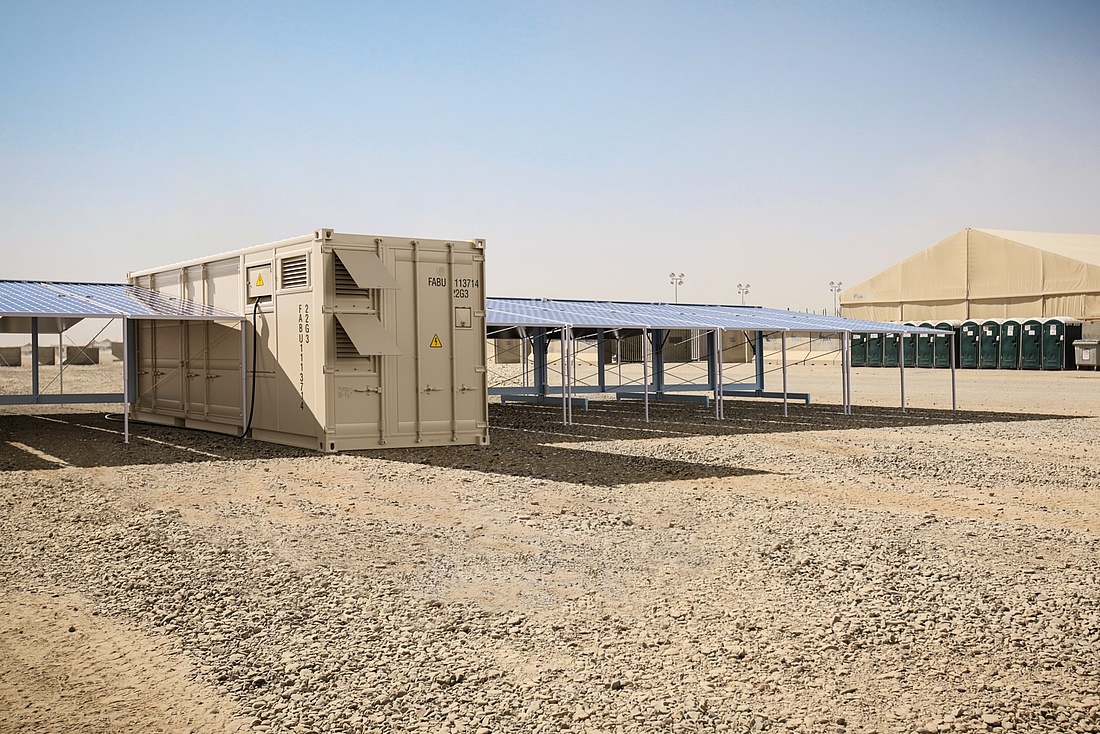 Der Solarcontainer von Faber eignet sich u.a. zur Energieversorgung von Camps. (Copyright: Faber Infrastructure GmbH)