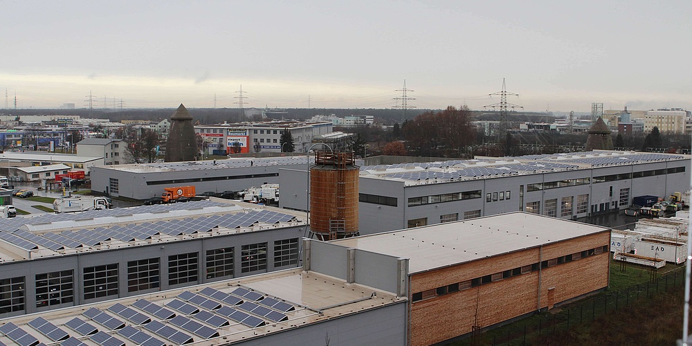 Hier Shen Sie die Solaranlage auf der EAD in Darmstadt