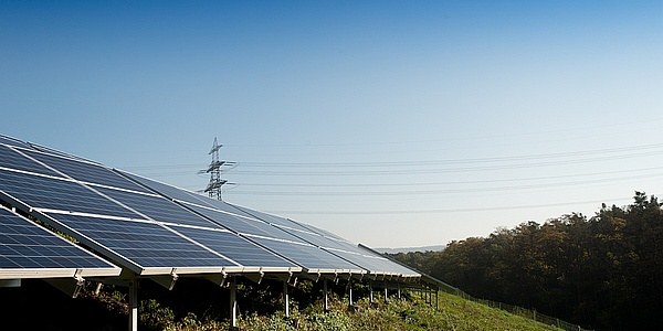Hier sehen Sie Module des Solarpark Feilhecks in Heidelberg