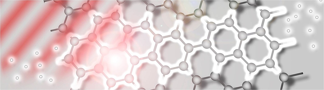 2D-Kristalle aus Wolframdiselenid mit einer Dicke von wenigen Atomen bieten neue Möglichkeiten für Solarzellen, Photodioden und Leuchtdioden (Grafik: Florian Aigner / TU Wien)