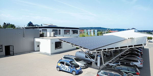 Hier sehen Sie die Solarcarports in Burghausen