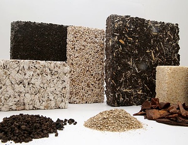 OrganoPor-Dämmstoffplatten aus nachwachsenden Rohstoffen (Quelle: Fraunhofer LBF)