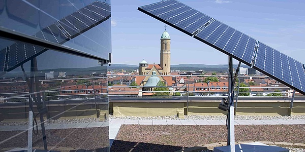 Hier sehen Sie die Solaranlage am Magaretendamm in Bamberg
