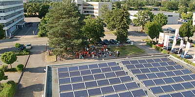 Hier sehen Sie die Solaranlage auf Betten Knoll in Heidelberg