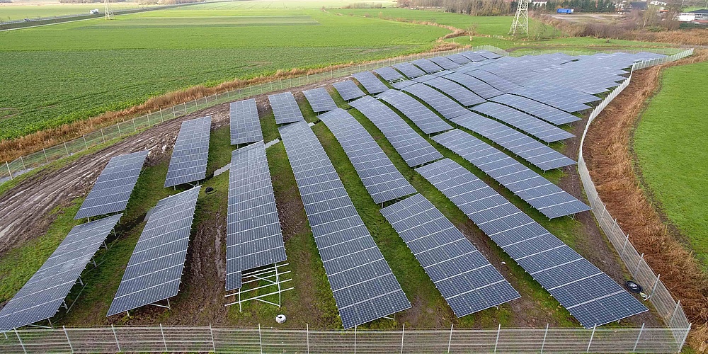 Das Bild zeigt den Solarpark in Otterndorf.