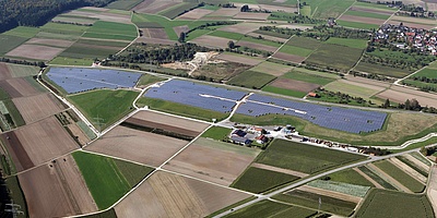 Hier sehen Sie den Solarpark in Ulm