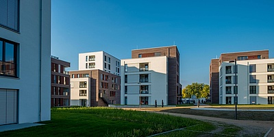 Hier sehen Sie die Wohnsiedlung neue Burg in Wolfsburg-Detmerode