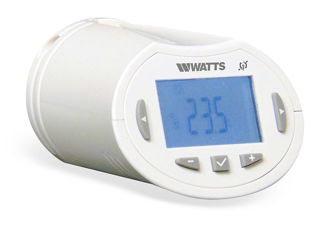 Der smarte Heizkörper-Thermostatregler WattsVision kann die Temperatur des Heizkörpers per Zeiteinstellung, über Fenstersensoren oder über eine smarte Heizungsteuerung regeln. (Foto: Watts Water Technologies)