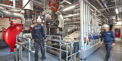 Das Bild zeigt die SynGas-Anlage im Großklärwerk Koblenz (Foto: Sülzle Holding GmbH & Co.KG)