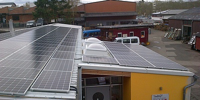 Hier sehen Sie die Solaranlage auf dem ASZ in Kaiserslautern