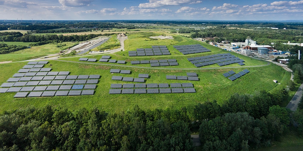 Hier sehen Sie den Solarpark in Coerde