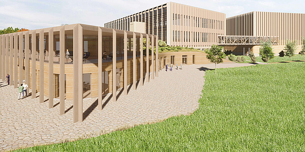 CAD-Zeichnung vom Neubau des Weleda Logistik Campus