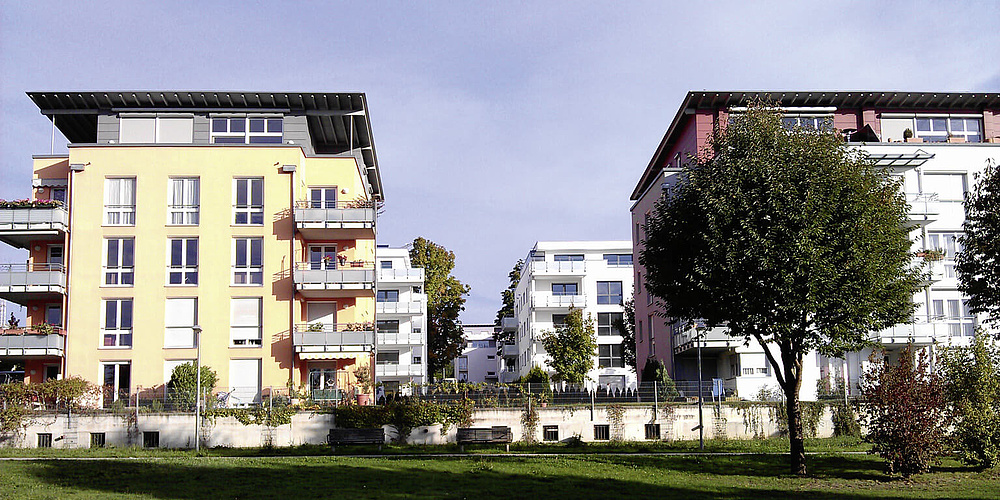 Das Bild zeigt die Ludwigsburger Wohnsiedlung Sonnenberg.