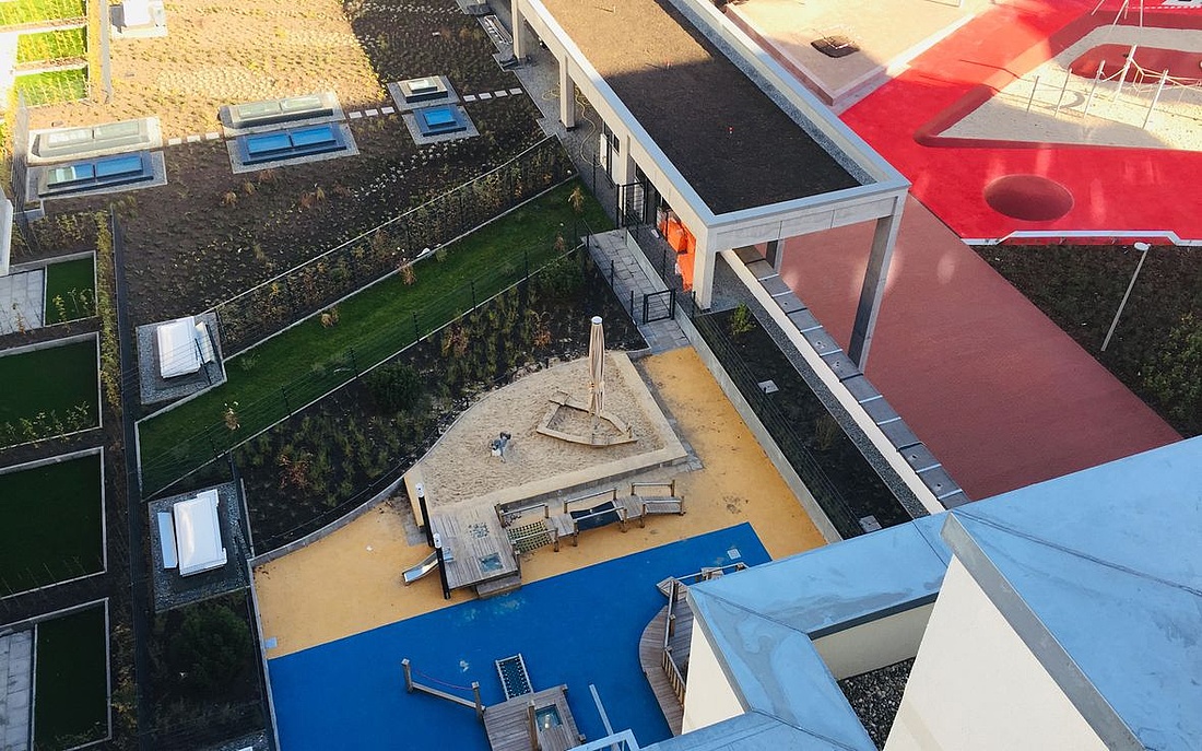 Blick auf die fertige Umkehrdachkonstruktion (Foto: JACKON Insulation GmbH)