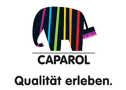 Der gestreifte Elefant wurde 1984 zum neuen Firmensignet von Caparol. (Grafik: Caparol)