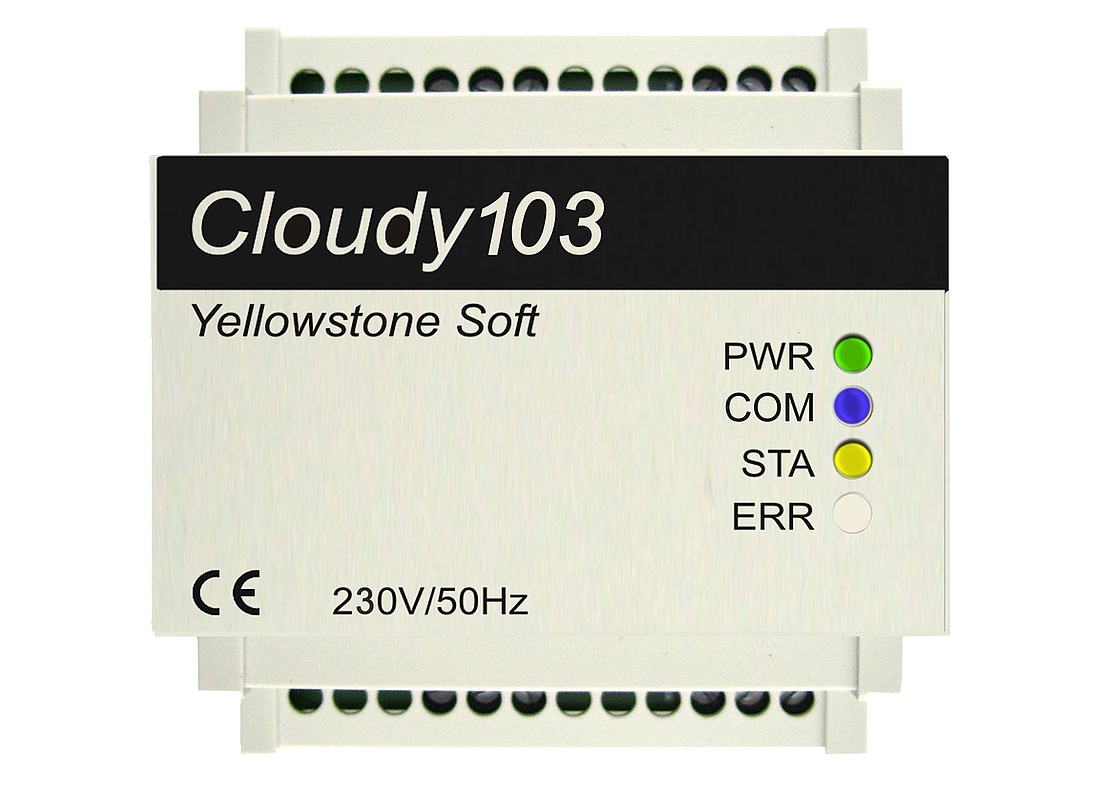 Das Steuergerät Cloudy103 schaltet den Heizstab entsprechend des Photovoltaikstromangebotes an oder aus. (Grafik: Yellowstone Soft GmbH)