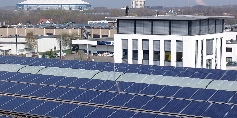 Hier sehen Sie die Solaranlage auf der LOXX-Logistik in Gelsenkirchen
