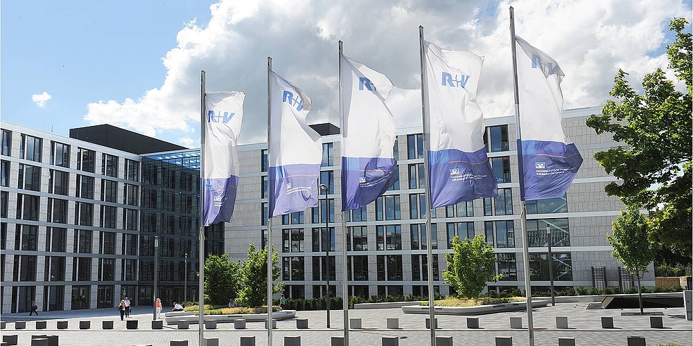 Hier sehen Sie die neue Zentrale der R+V Versicherung in Wiesbaden