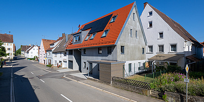 Das Bild zeigt ein Wohnhaus in Rottenburg