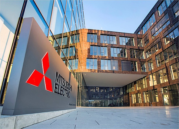 Firmengebäude am Mitsubishi-Electric-Platz 1 in Ratingen (Foto: Mitsubishi Electric Europe B.V.)